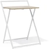 Bureau pliable Nathan métal et bois blanc 63x45xH84cm