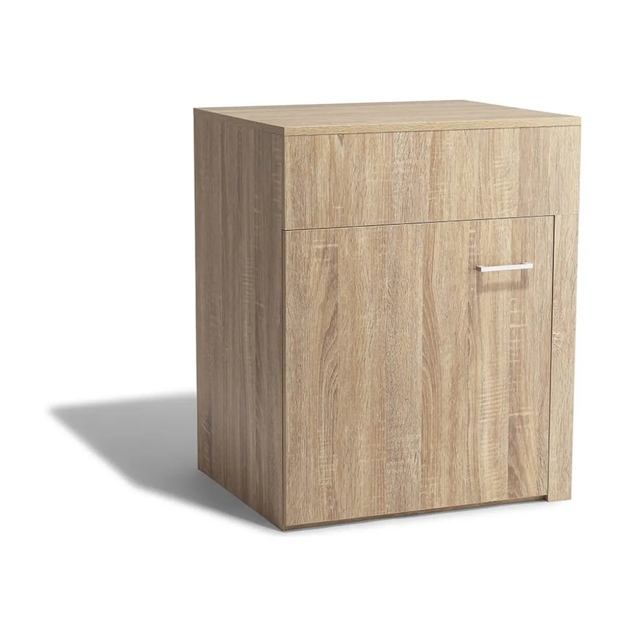 Bureau rétractable Evan naturel 1 porte 2 niches