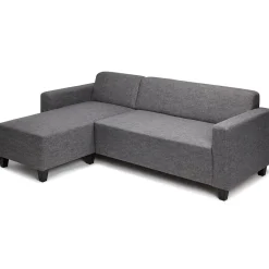 Canapé d’angle gauche Bada gris clair 4 personnes