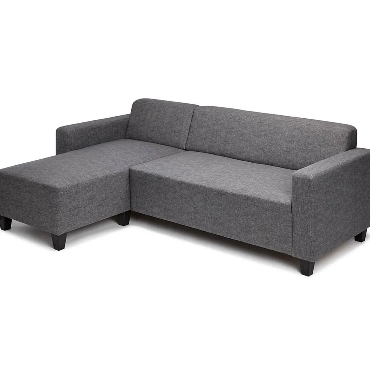 Canapé d’angle gauche Bada gris clair 4 personnes