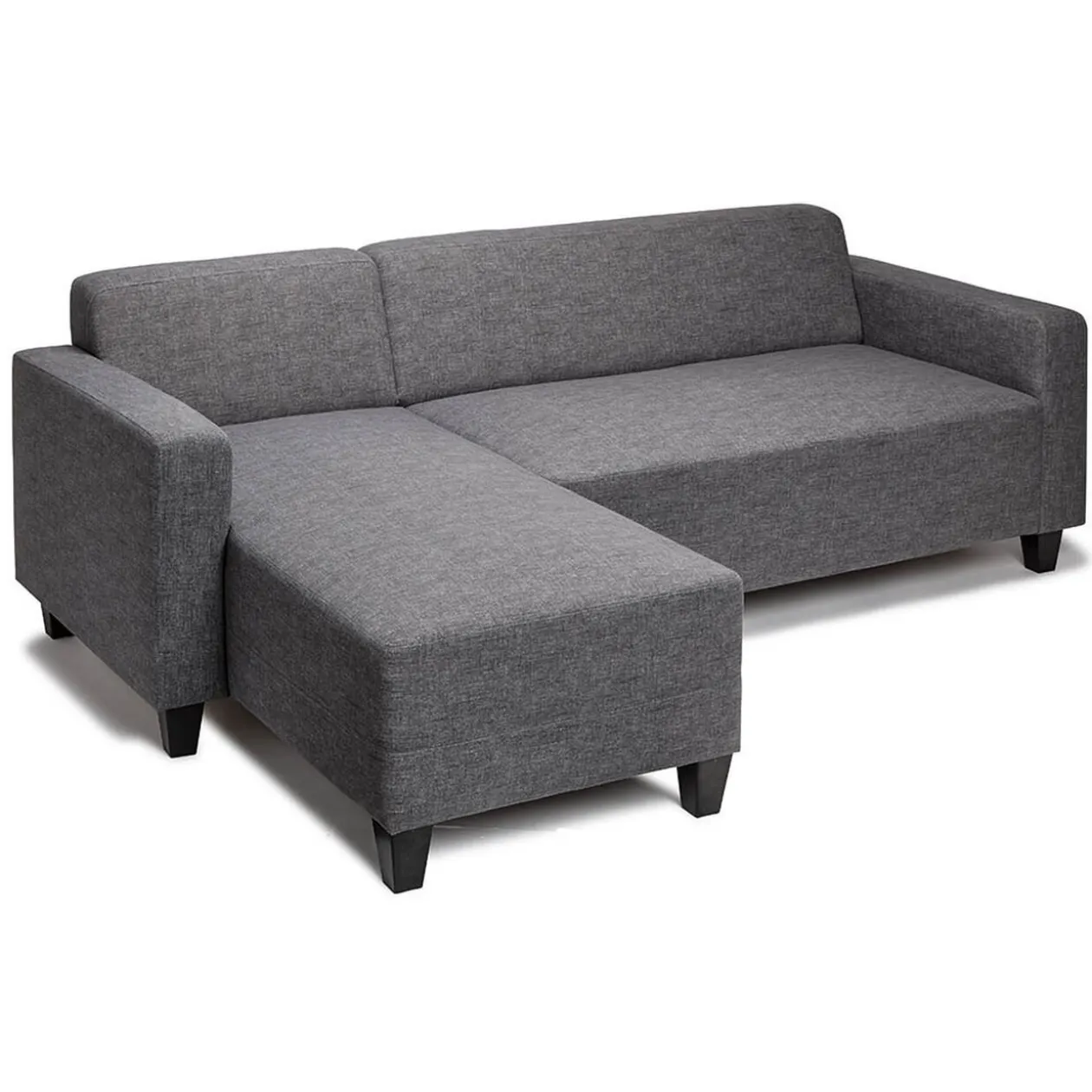 Canapé d’angle gauche Bada gris clair 4 personnes