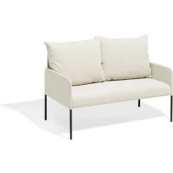 Canapé Haly velours côtelé gris 144x76,5x96cm