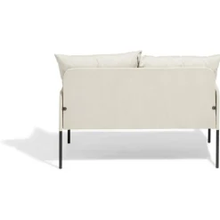 Canapé Haly velours côtelé gris 144x76,5x96cm