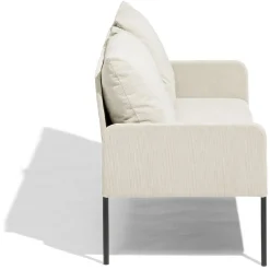 Canapé Haly velours côtelé gris 144x76,5x96cm