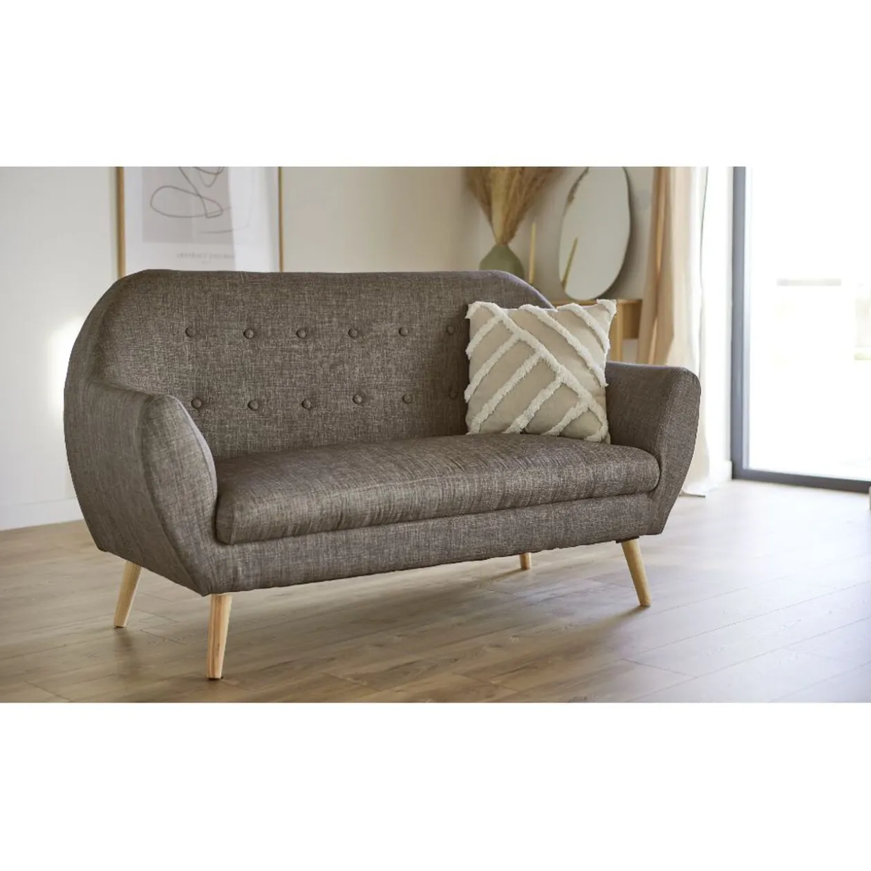 Canapé Joseph gris anthracite 2 personnes