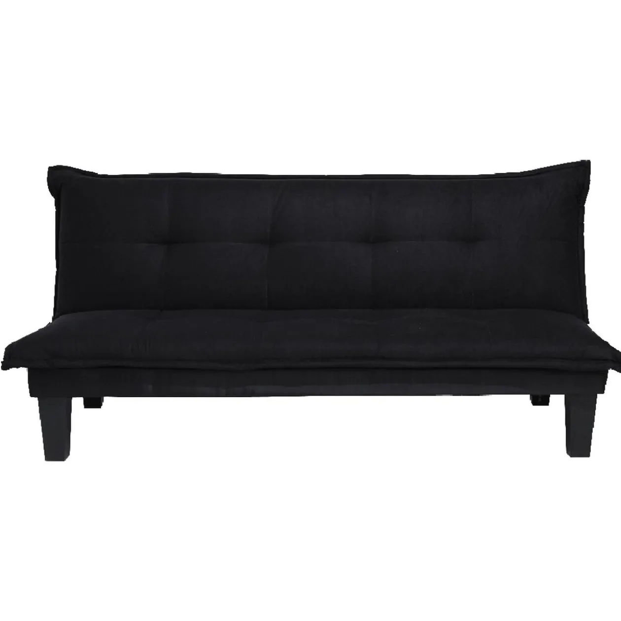 Canapé-lit noir en microfibre