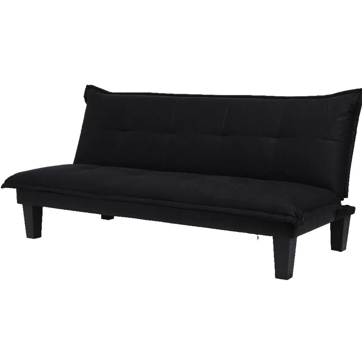 Canapé-lit noir en microfibre