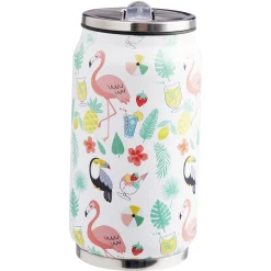 Canette isotherme inox imprimé tropical 260 ml
