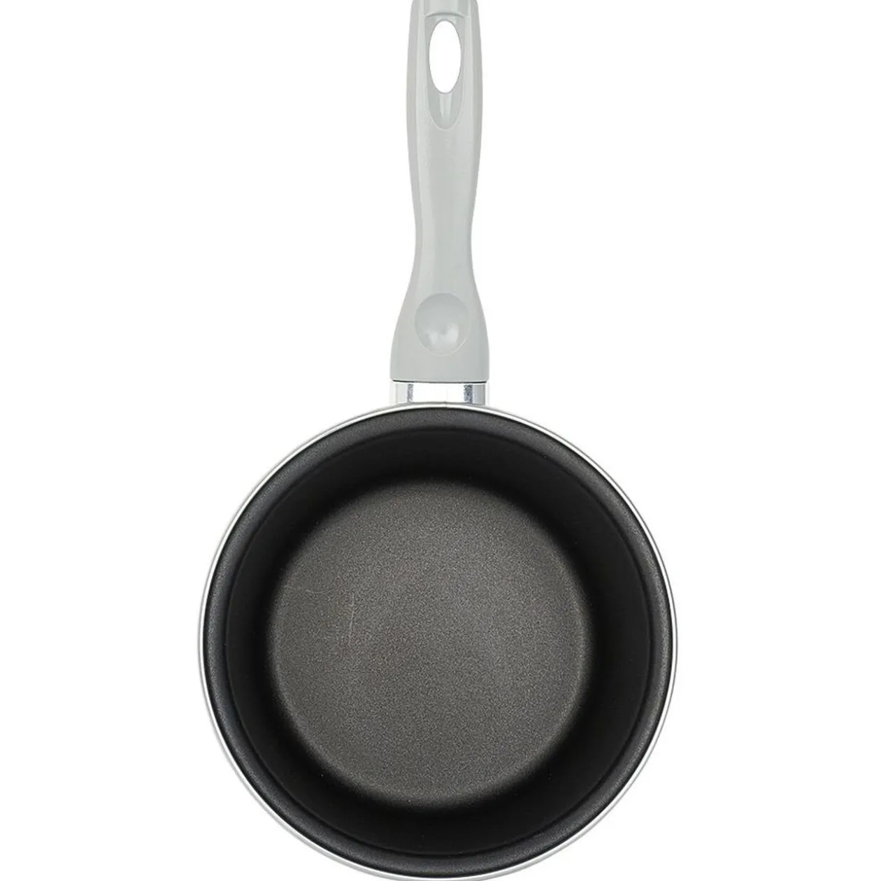 Casserole acier émaillé noir et blanc Ø 18 cm