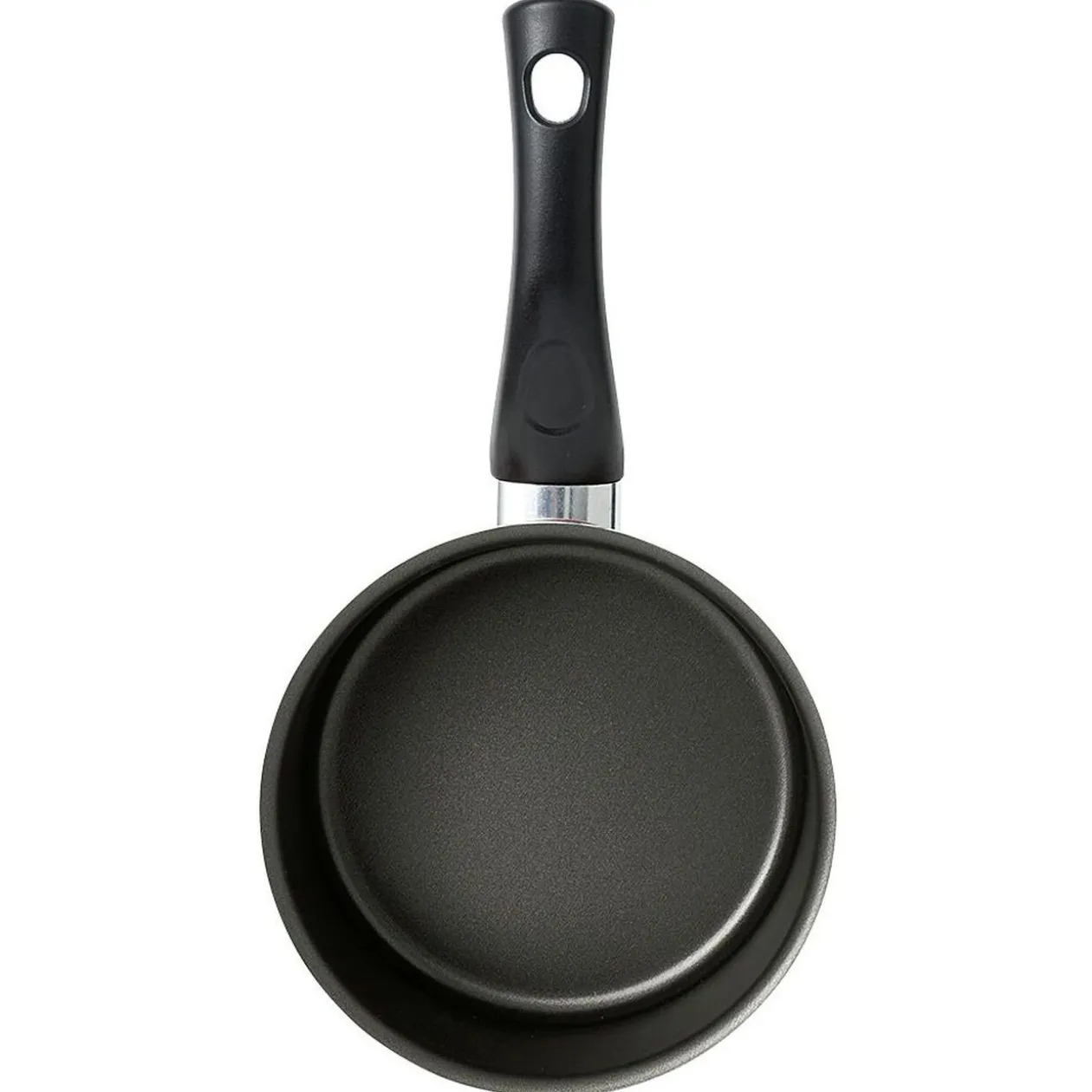 Casserole aluminium antiadhésive noir et rouge Ø 16 cm