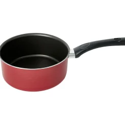 Casserole aluminium antiadhésive noir et rouge Ø 20 cm