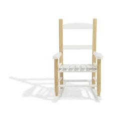 Chaise à bascule Kiddoz blanche et naturelle