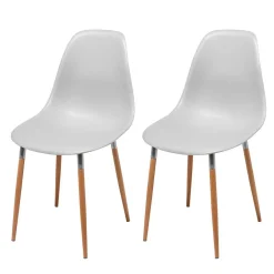 Chaise Arja gris clair x 2