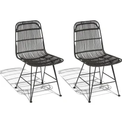 Chaise Banyan noire x2