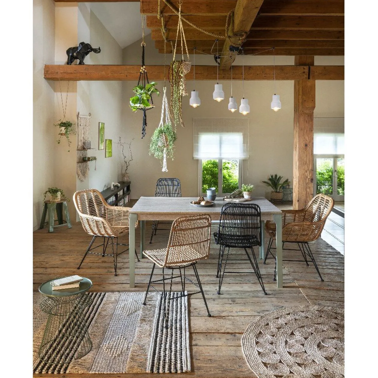 Chaise Banyan noire x2