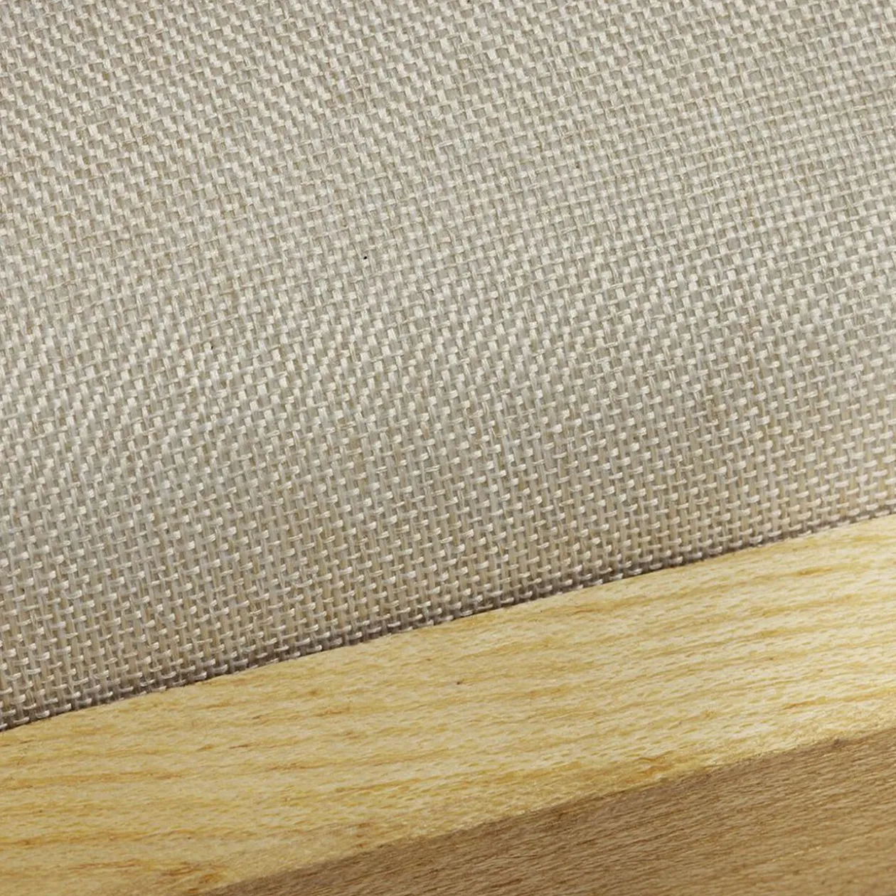 Chaise Cadix bois et polyester naturel - L55xP48,5xH70,5 cm