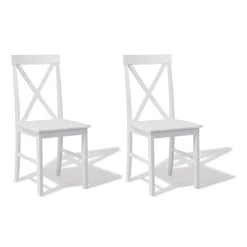 Chaise Cardiff blanche x 2