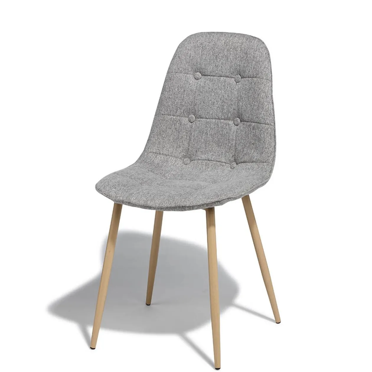 Chaise Carolina gris clair x 2