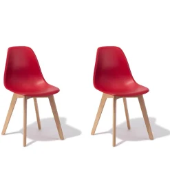 Chaise Chloé rouge x 2