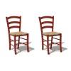 Chaise Corinne rouge x 2