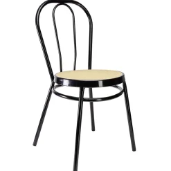Chaise de bistrot en métal noir