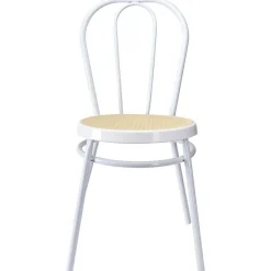 Chaise de bistrot en métal blanc