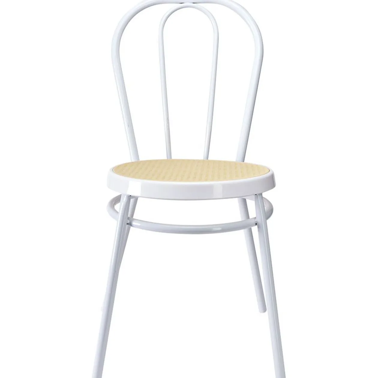 Chaise de bistrot en métal blanc