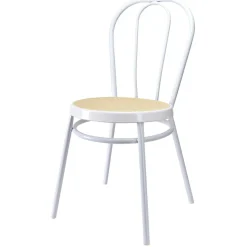 Chaise de bistrot en métal blanc
