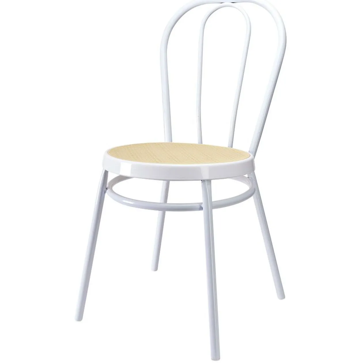 Chaise de bistrot en métal blanc