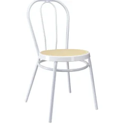 Chaise de bistrot en métal blanc