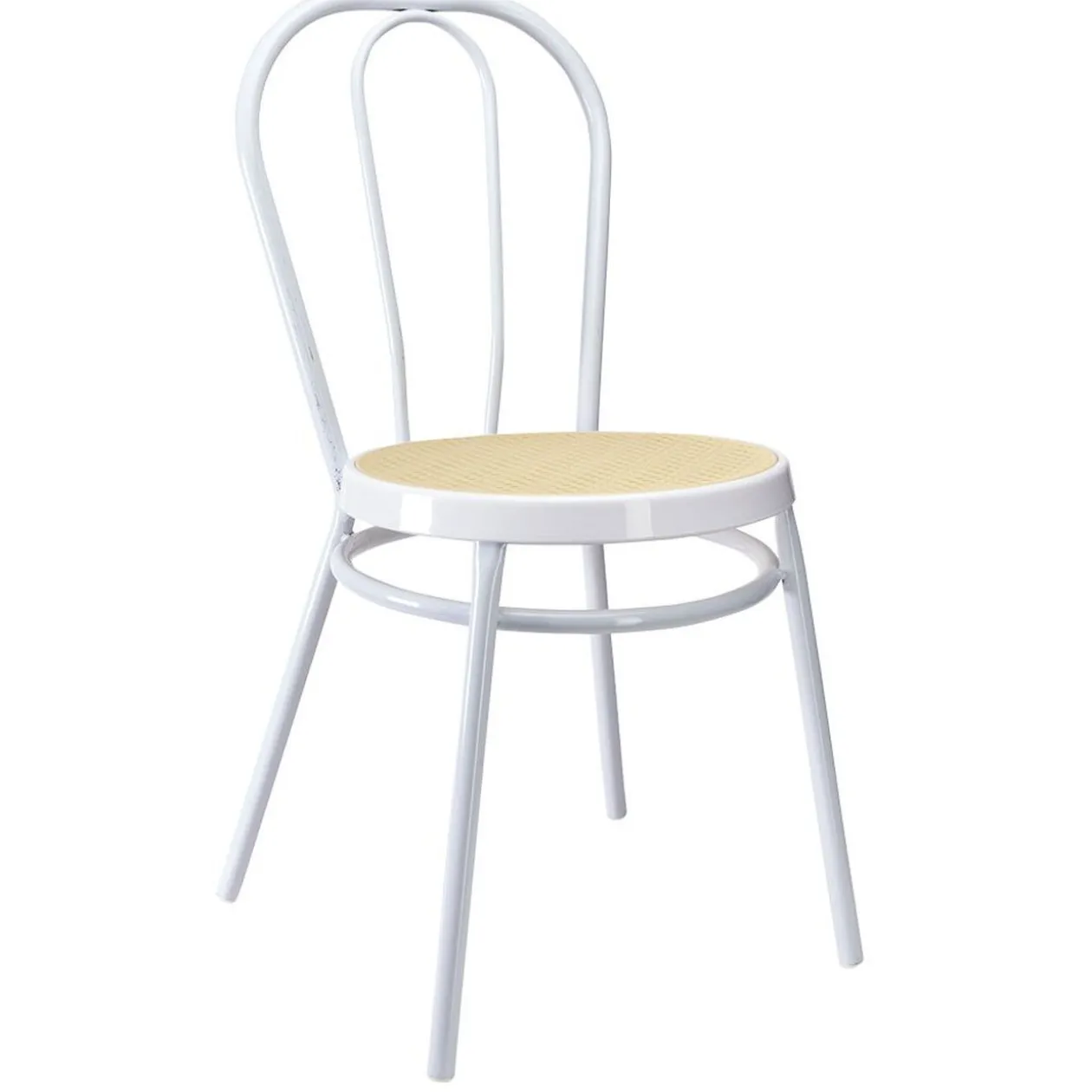 Chaise de bistrot en métal blanc