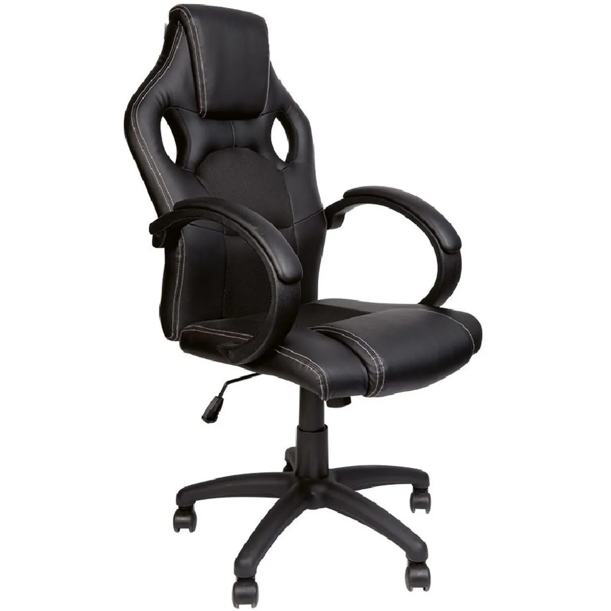 Chaise de bureau gaming à roulettes hauteur réglable avec accoudoirs