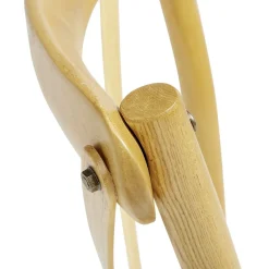 Chaise empilable Juliette dos croisé 46x52x89cm bois naturel