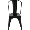 Chaise en métal noire industriel
