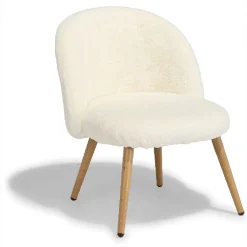 Chaise enfant Gaëlle poils courts écrus