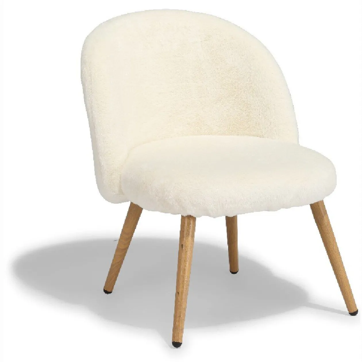 Chaise enfant Gaëlle poils courts écrus