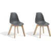 Chaise enfant Kiddoz grise x 2