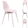 Chaise enfant Lina métal rose 35,7x31xH58,5cm