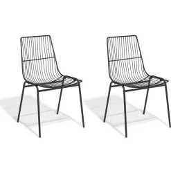 Chaise Eole noire x2