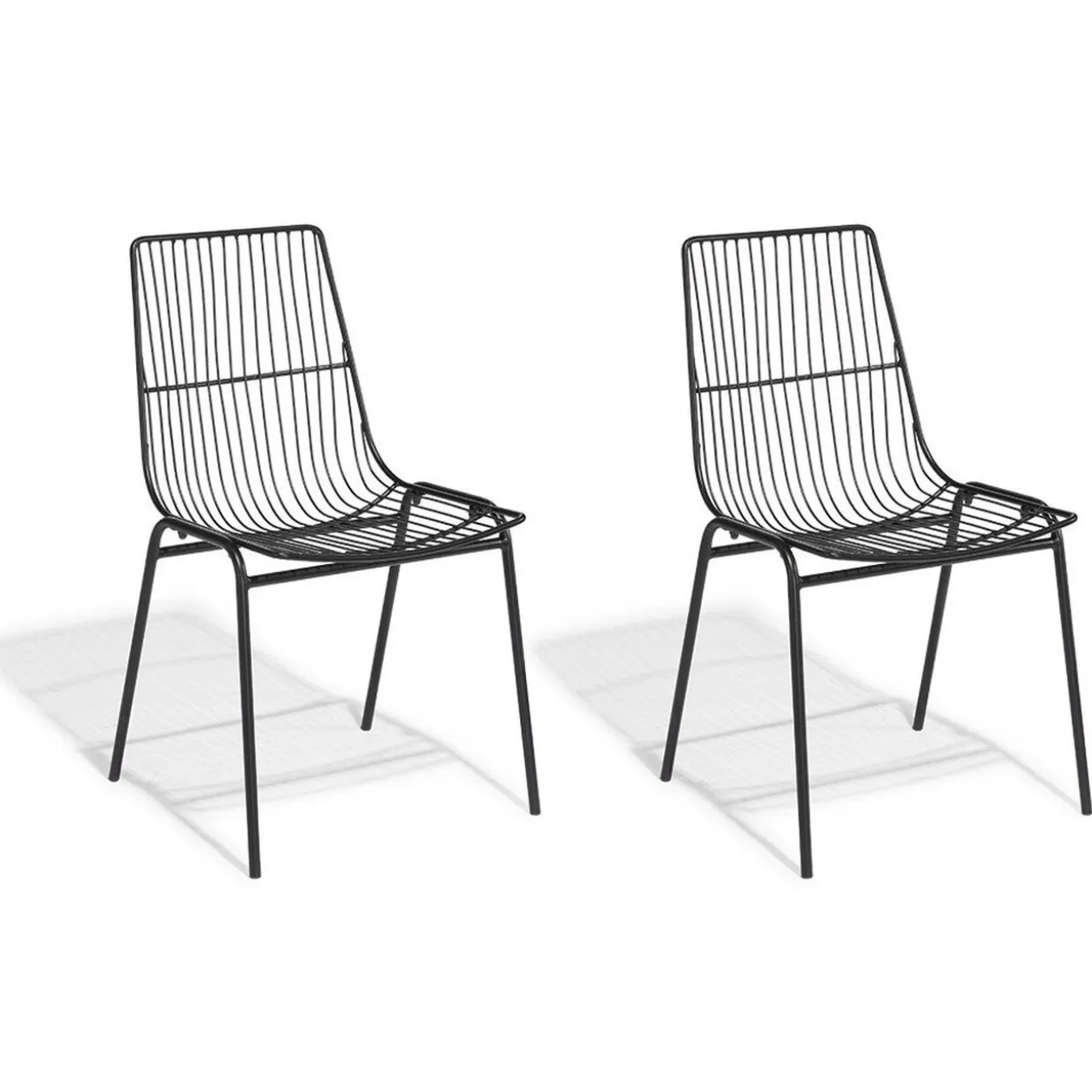 Chaise Eole noire x2