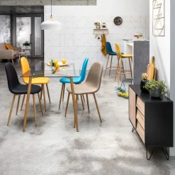 Chaise Gaby jaune moutarde x 2