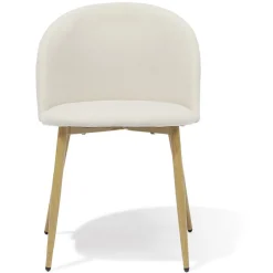 Chaise Gaëlle Blanc crème L.58 x P.54 x H.75 cm - Lot de 2