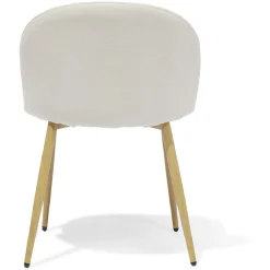 Chaise Gaëlle Blanc crème L.58 x P.54 x H.75 cm - Lot de 2