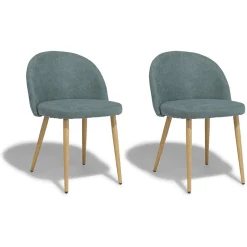 Chaise Gaëlle bleu canard x2