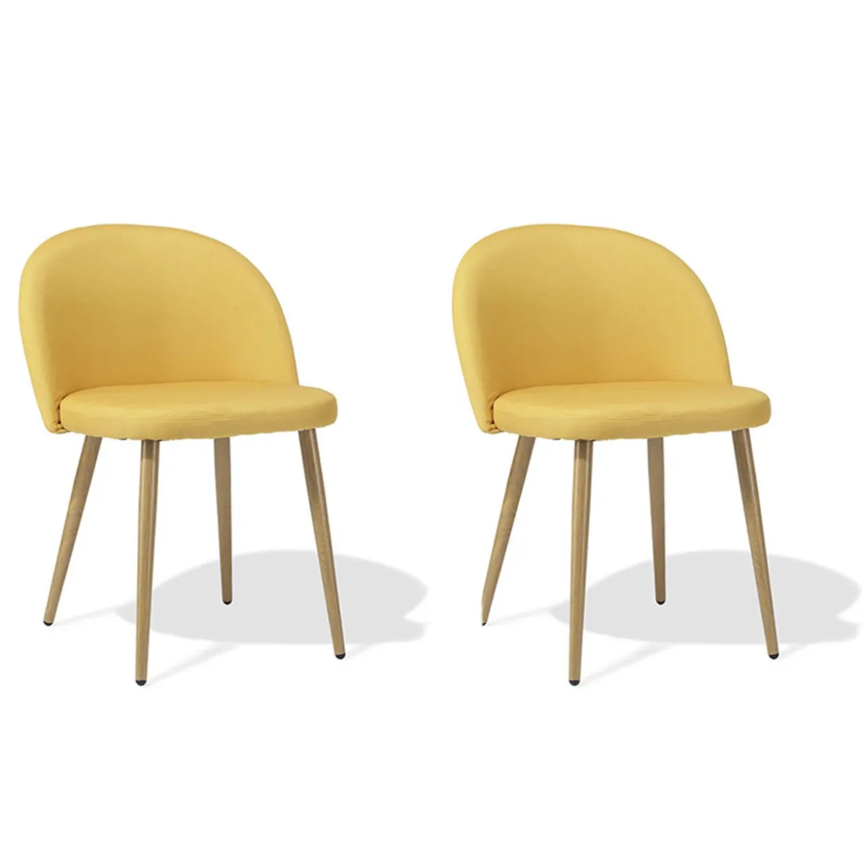 Chaise Gaëlle jaune moutarde x 2