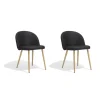 Chaise Gaëlle noire x 2