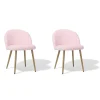 Chaise Gaëlle rose poils courts x 2