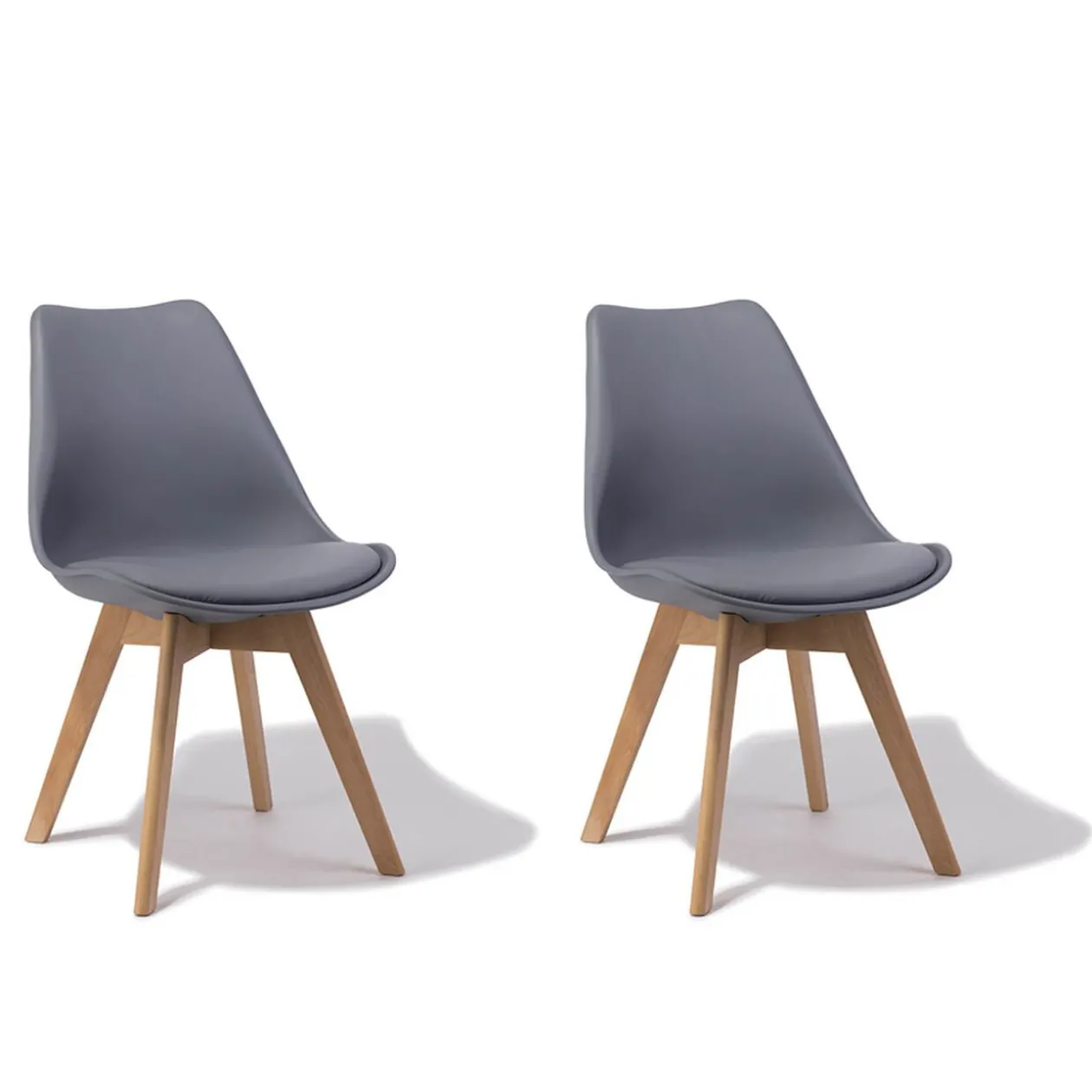 Chaise Kelly gris anthracite x 2