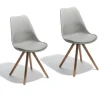 Chaise Kelly grise x2