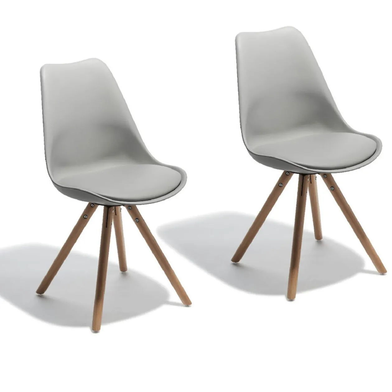 Chaise Kelly grise x2